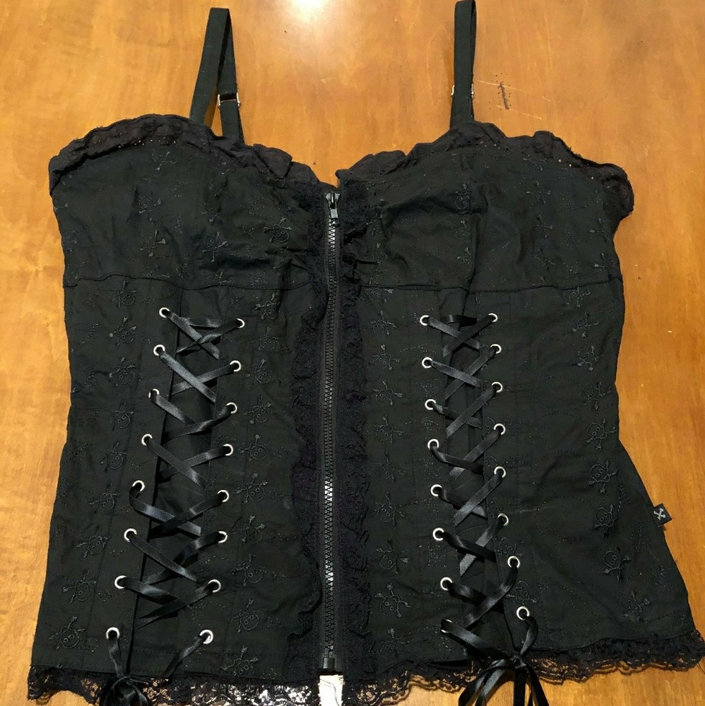 Royal Bones Skull & Crossbone Corset Top